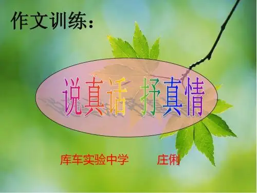 《说真话抒真情》ppt