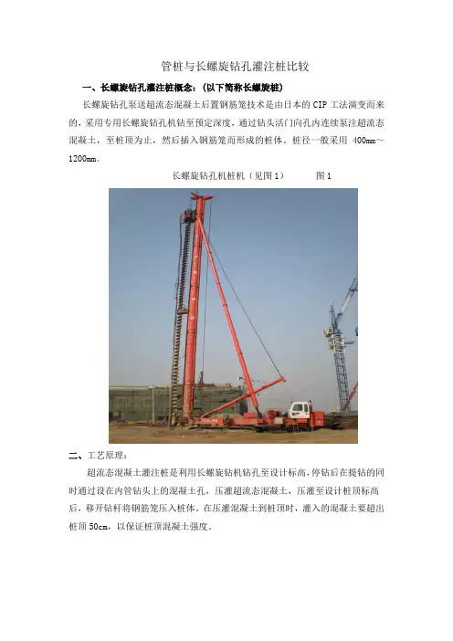 管桩与长螺旋钻孔灌注桩的工艺对比分析