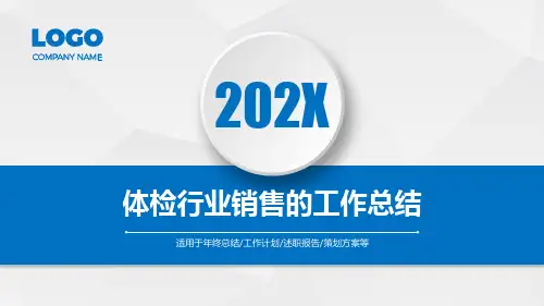 体检行业销售的工作总结ppt