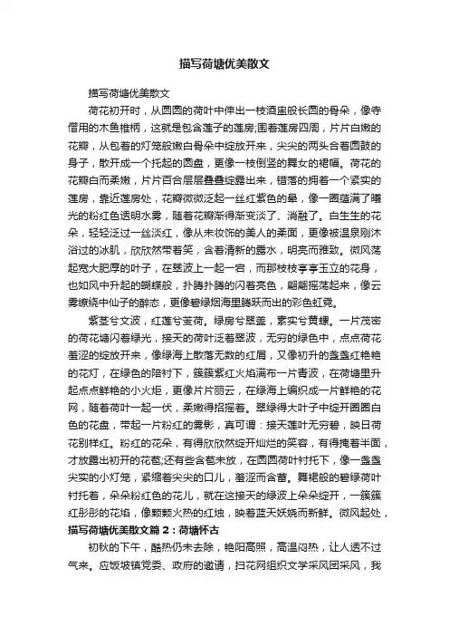 描写荷塘优美散文