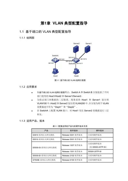 H3C-VLAN典型配置指导