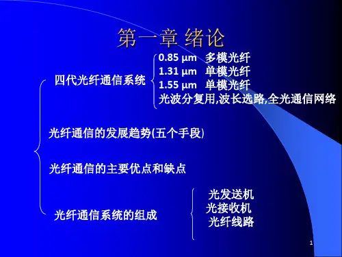光纤通信第二版西电期末复习