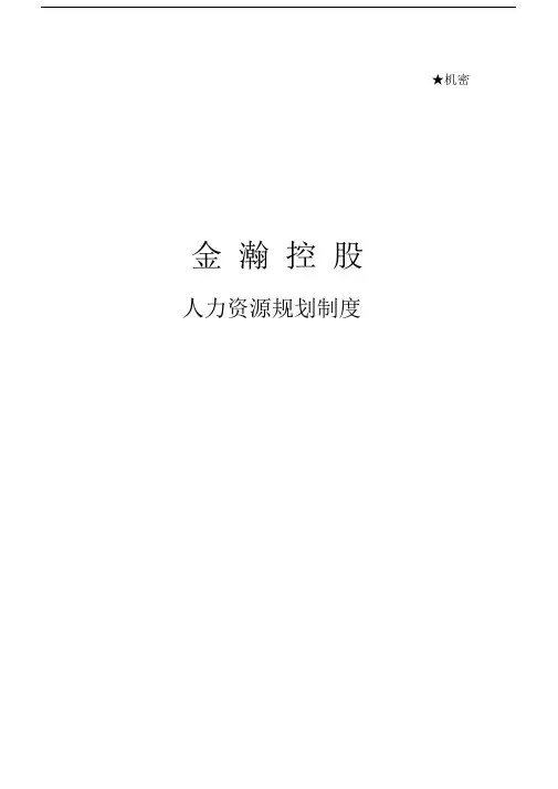 集团公司的人力资源规划.docx
