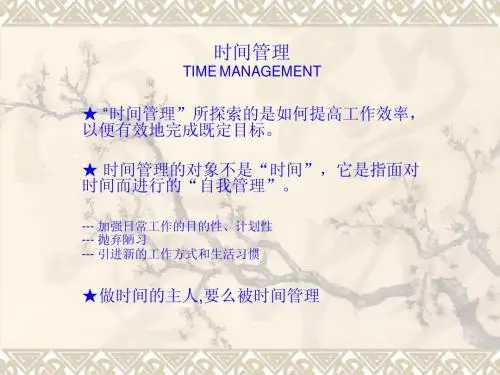时间管理PPT