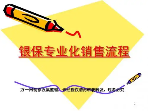 银行保险专业化销售流程之二15页