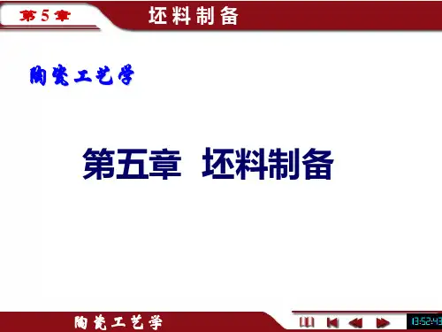 第五章 坯料制备