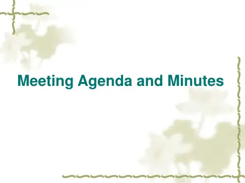 98--商务英语写作-chapter 11-Meeting_Agenda_and_Minutes总结-最终版