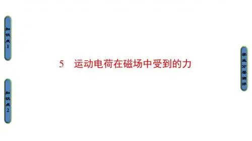 人教版高中物理选修3-1课件第3章磁场3-5运动电荷在磁场中受到的力