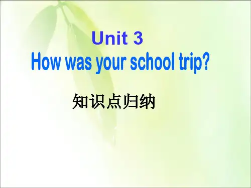 Unit3 How was your school trip 知识点归纳