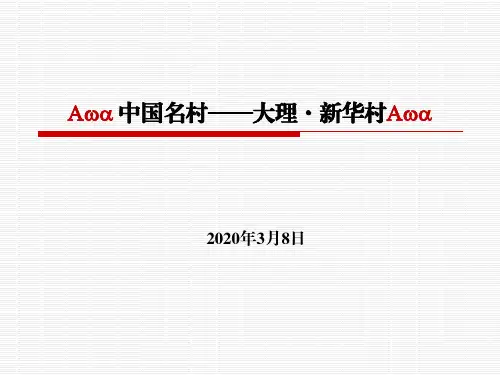 中国名村——大理·新华村PPT(内附大量精美图片)