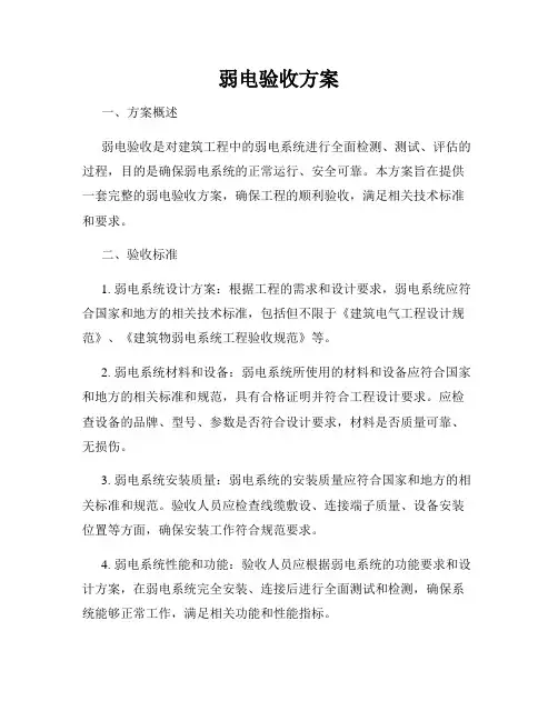 弱电验收方案