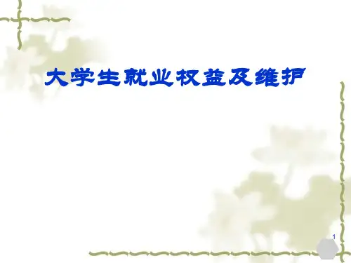大学生就业权益及保护ppt课件