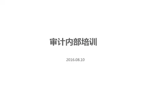 审计培训PPT