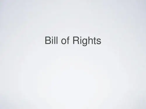 BillofRights权利法案