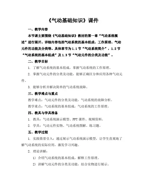 《气动基础知识》课件