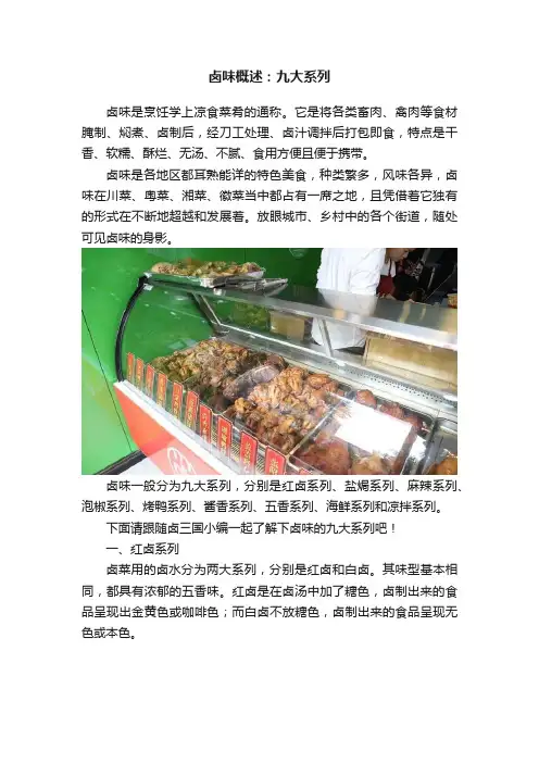 卤味概述：九大系列