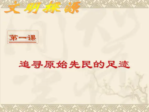 追寻原始先民的足迹 历史与社会 新教材