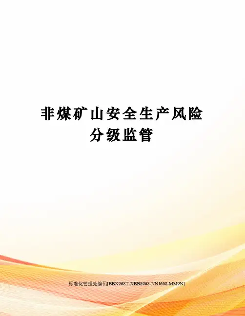 非煤矿山安全生产风险分级监管