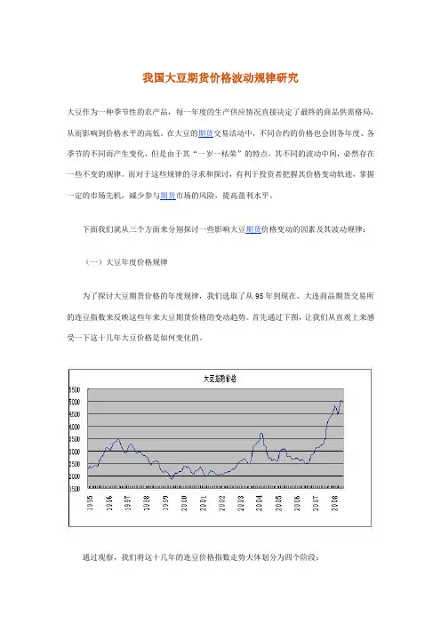我国大豆期货价格波动规律研究.