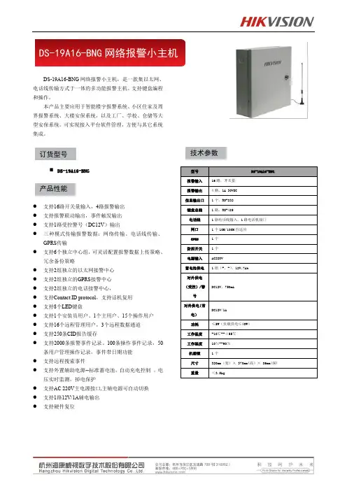 DS-19A16-BNG产品介绍