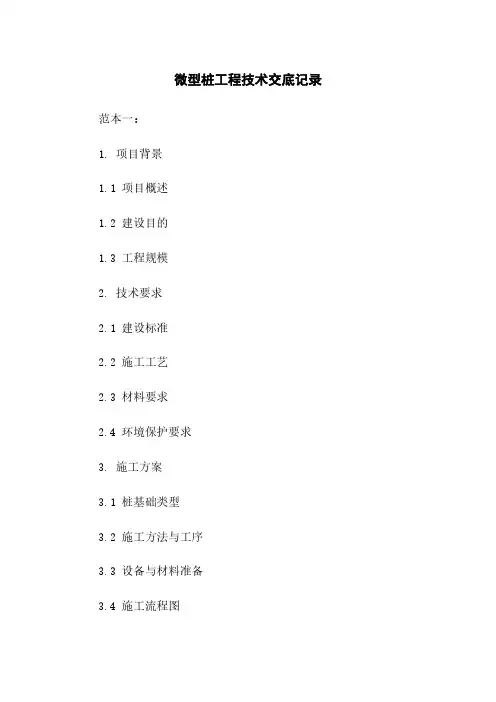 微型桩工程技术交底记录下载