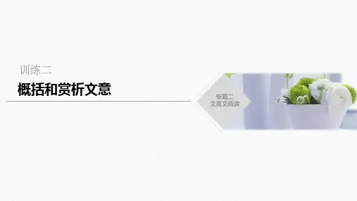 2020高考语文浙江专用版大二轮(课件+讲义+冲刺练)： 文言文阅 训练二