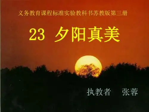 苏教版二年级上册《夕阳真美》PPT课件1