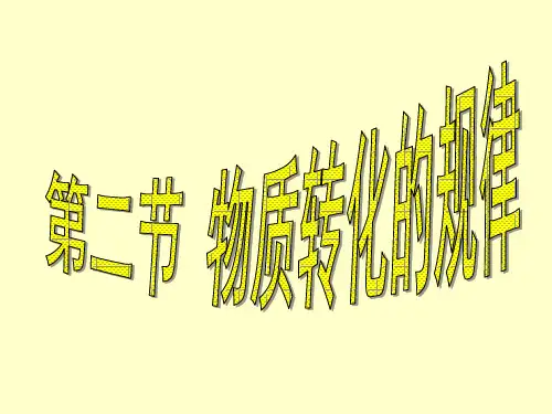 物质转化的规律