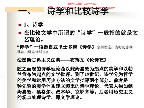 诗学和比较诗学-教学课件
