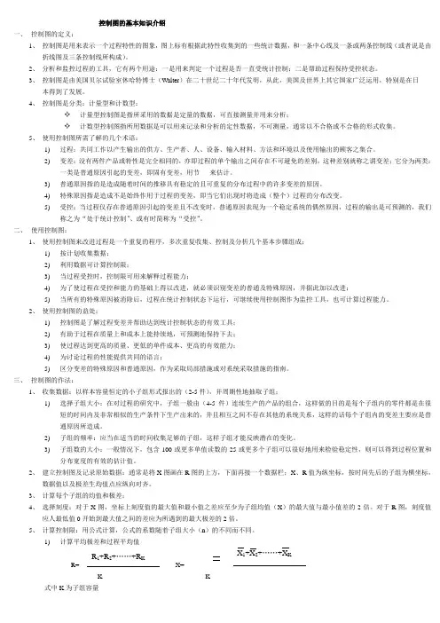 控制图的基本知识介绍
