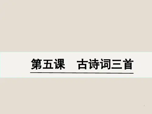 人教版五年级下册第5课古诗词三首ppt课件