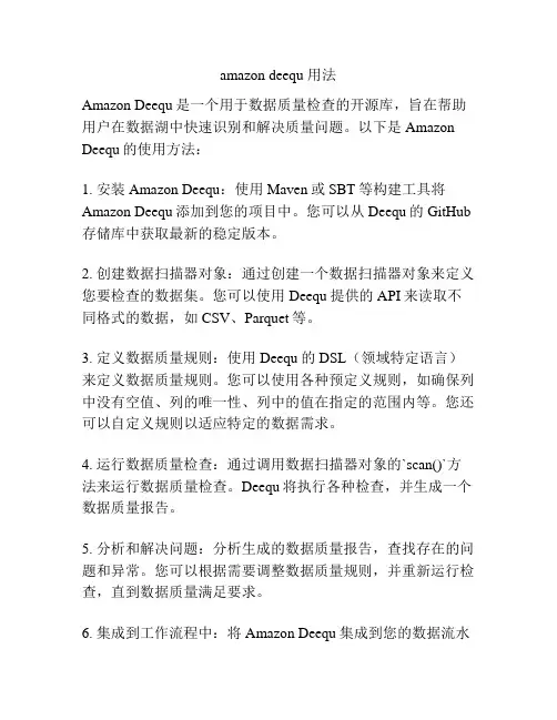 amazon deequ 用法
