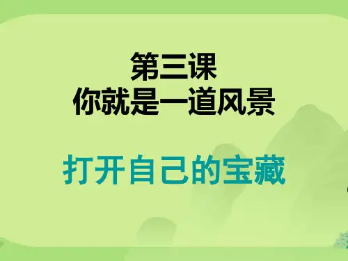 思想品德：你就是一道风景 课件1(人民版八年级下)