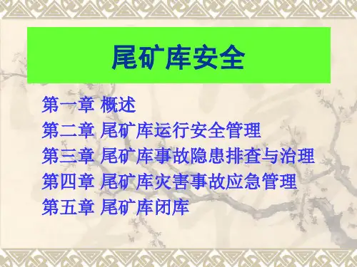 尾矿库安全培训