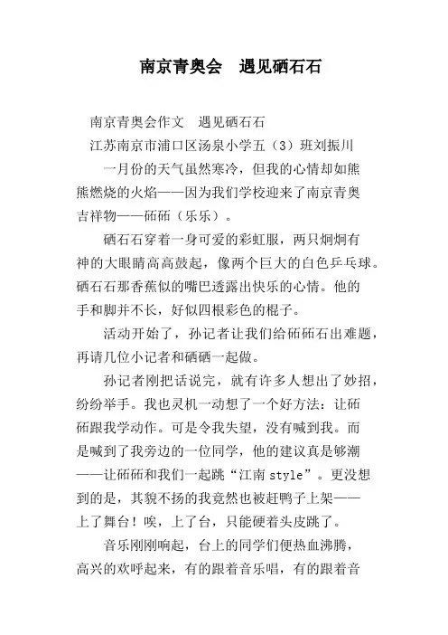 南京青奥会 遇见硒石石
