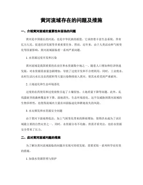 黄河流域存在的问题及措施 (3)
