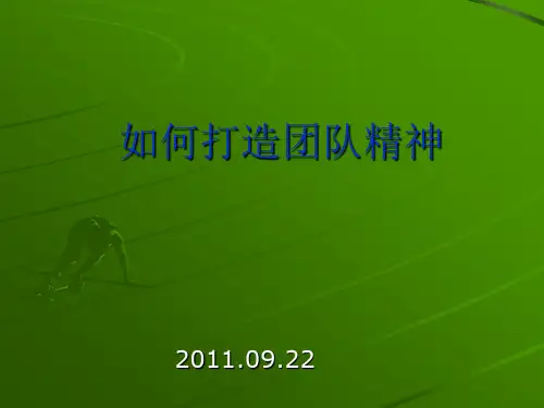 如何打造团队精神