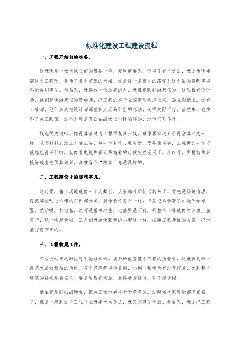 标准化建设工程建设流程