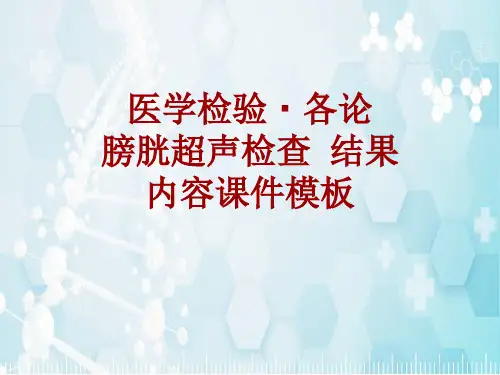 医学检验·检查项目：膀胱超声检查结果_课件模板