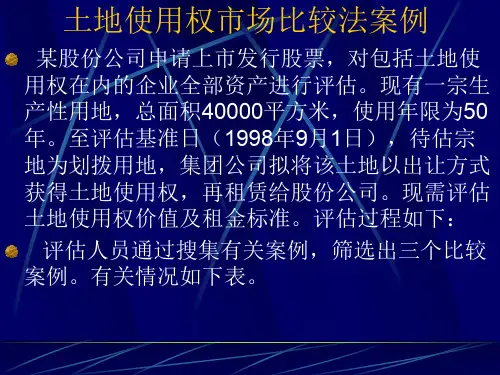 土地使用权市场比较法案例