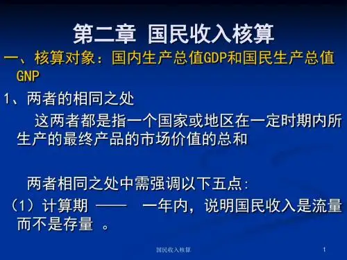 第二章：国民收入核算-PPT精品文档