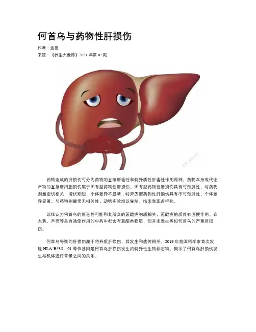 何首乌与药物性肝损伤