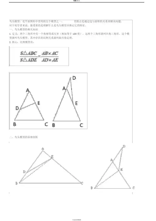 小学几何五大模型