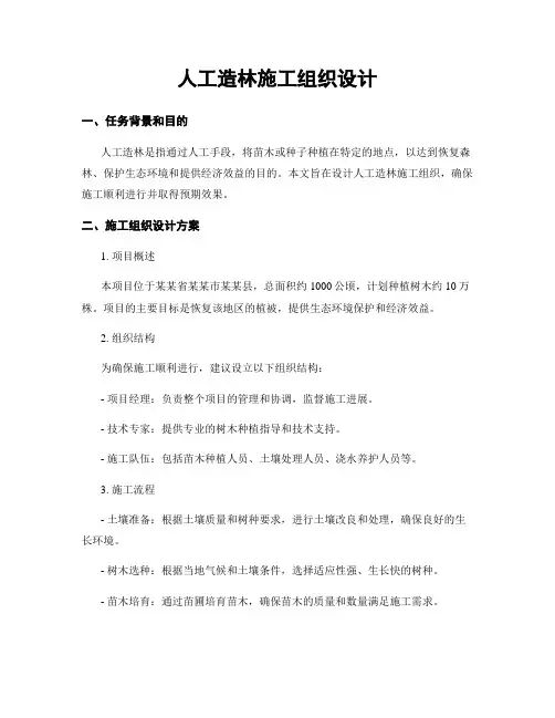 人工造林施工组织设计