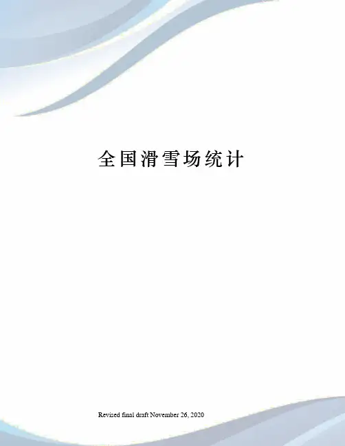 全国滑雪场统计