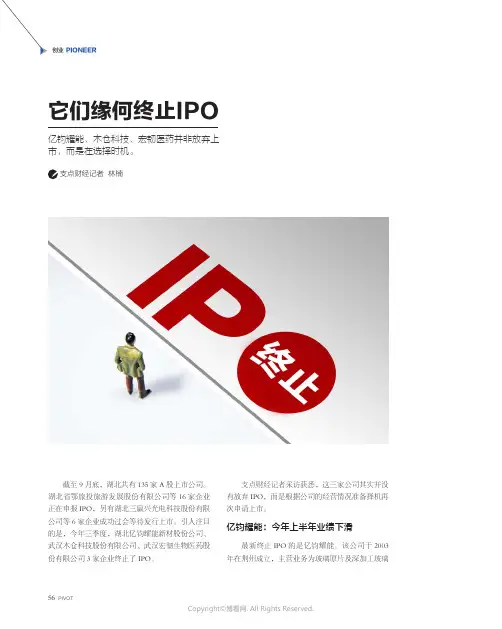 它们缘何终止IPO