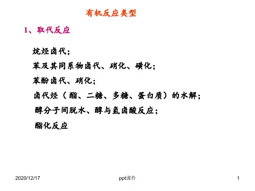 有机化学反应类型 ppt课件