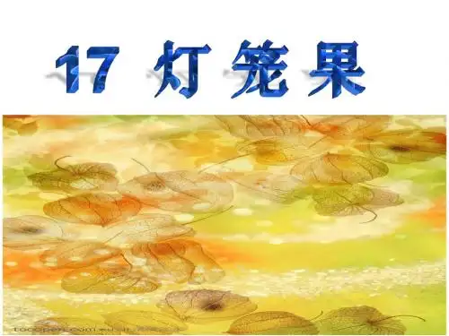 苏教小学语文二年级上册《17 灯笼果》PPT课件_2