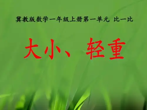 《大小、轻重》比一比PPT课件