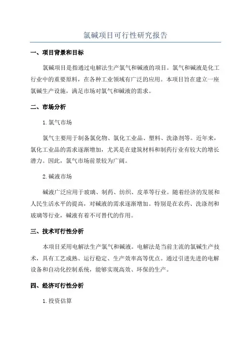 氯碱项目可行性研究报告